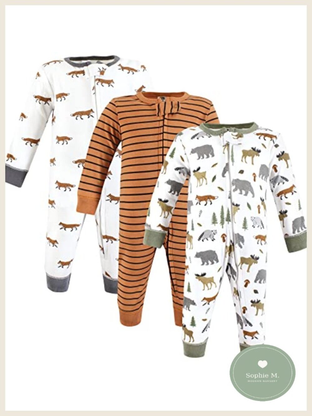 100% Cotton Baby Sleep and Play Set, Long Sleeve Footie, Spring/Summer, 6-9